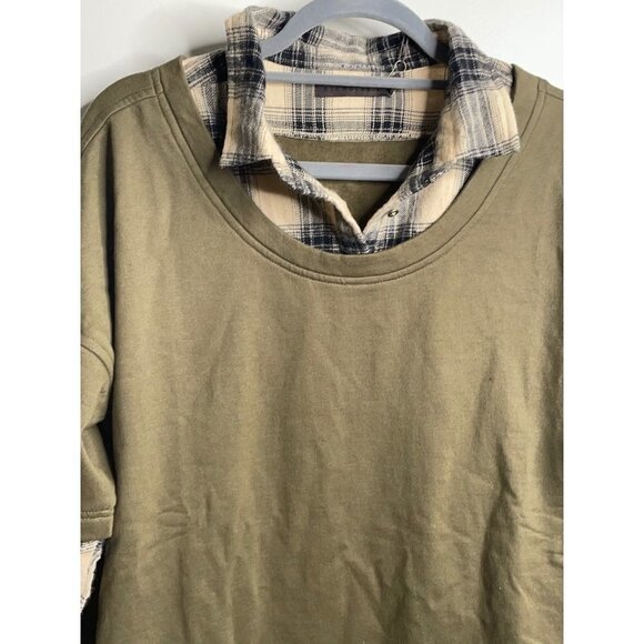 Nicholas K Soren Sweat Oversized Sweatshirt Olive Black Size XXS NWT $350 - Picture 5 of 8